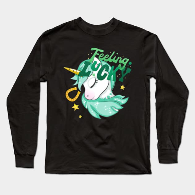 my little artax feeling lucky st patricks day Long Sleeve T-Shirt by soft and timeless